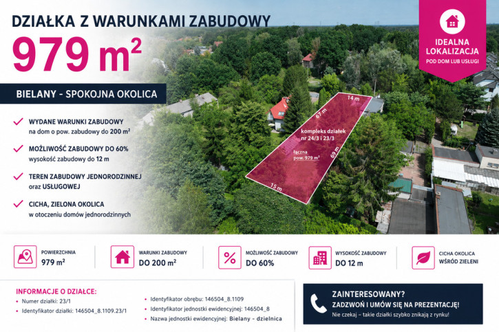 Działka Sprzedaż Warszawa Bielany Loteryjki 1